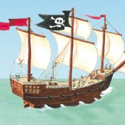 Wilde Piraten - Detailbild des Piratenschiffes